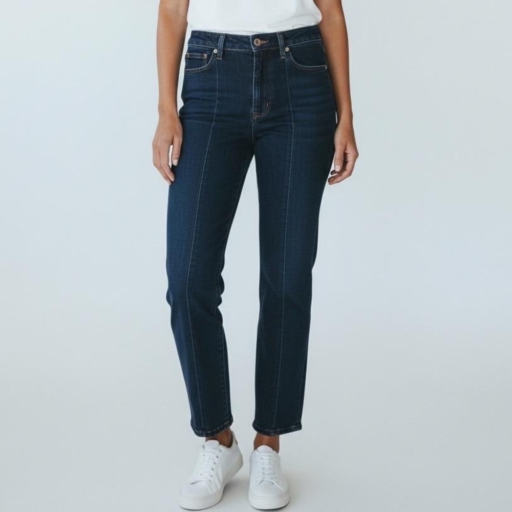 7 For All Mankind‎ Dojo Dark Wash Jeans Women Size 32 - Picture 4 of 7